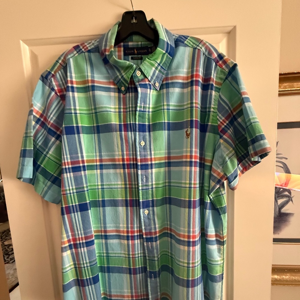 POLO RALPH LAUREN MULTI COLOR PLAID SHIRT SS